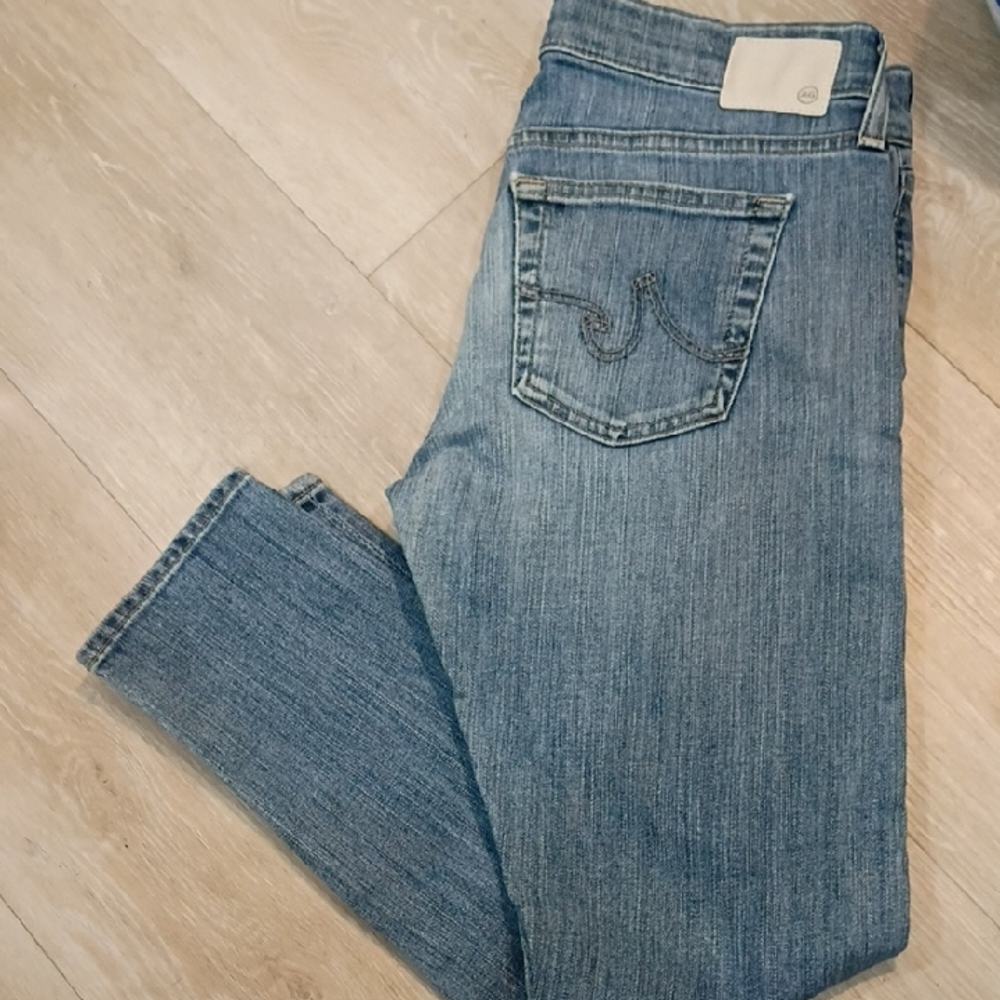 AG Adriano Goldschmied Blue Straight Leg Jeans